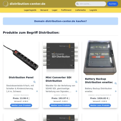 Screenshot distribution-center.de