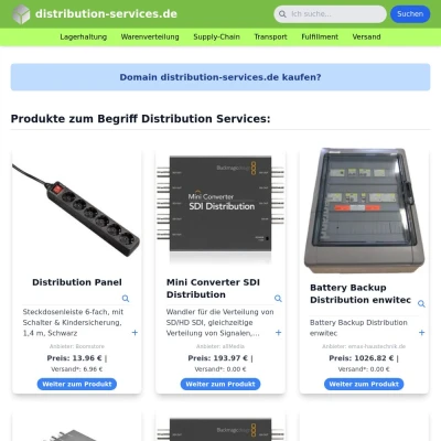 Screenshot distribution-services.de