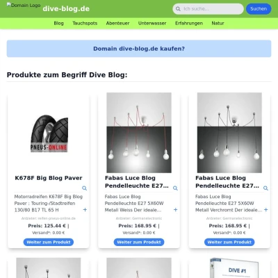 Screenshot dive-blog.de