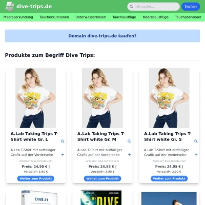 Screenshot dive-trips.de