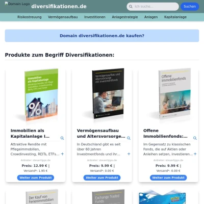 Screenshot diversifikationen.de