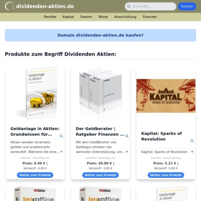 Screenshot dividenden-aktien.de
