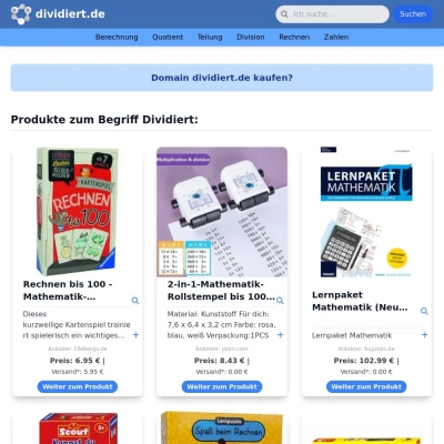 Screenshot dividiert.de