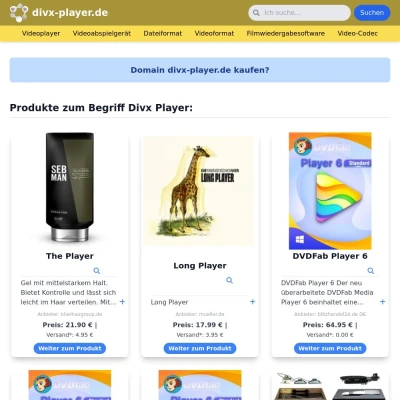 Screenshot divx-player.de