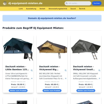 Screenshot dj-equipment-mieten.de