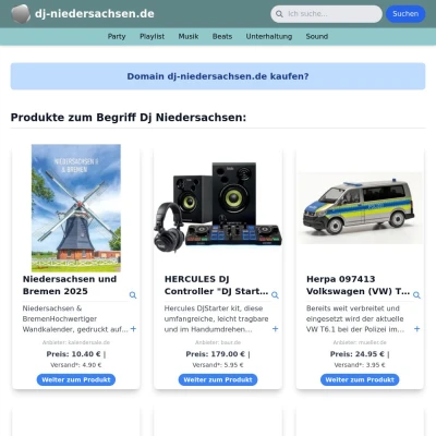 Screenshot dj-niedersachsen.de