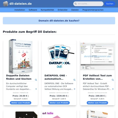 Screenshot dll-dateien.de