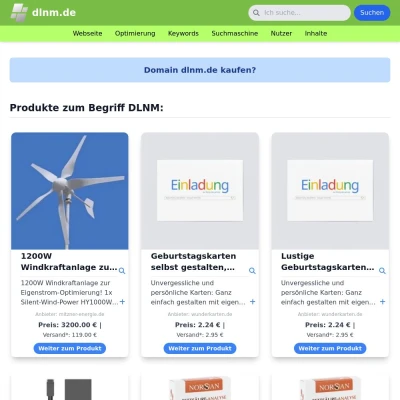 Screenshot dlnm.de
