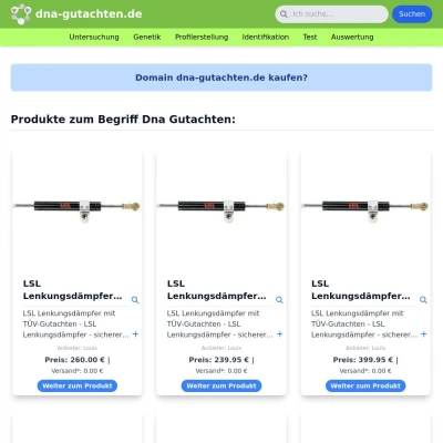 Screenshot dna-gutachten.de