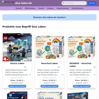 Screenshot dna-labor.de
