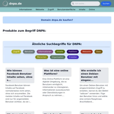 Screenshot dnpa.de