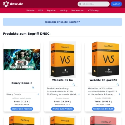 Screenshot dnsc.de