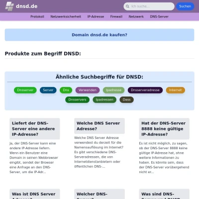 Screenshot dnsd.de