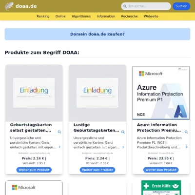 Screenshot doaa.de