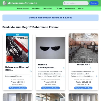 Screenshot dobermann-forum.de