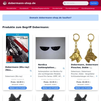 Screenshot dobermann-shop.de