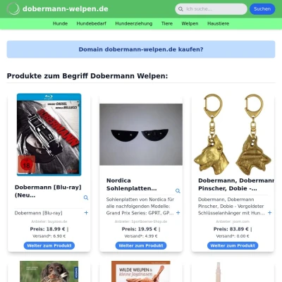 Screenshot dobermann-welpen.de