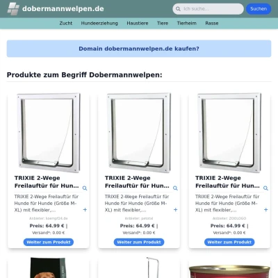 Screenshot dobermannwelpen.de