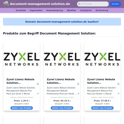 Screenshot document-management-solution.de
