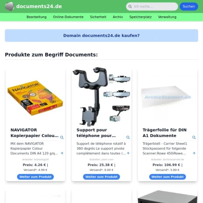 Screenshot documents24.de