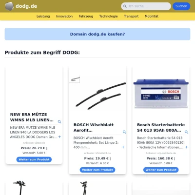 Screenshot dodg.de