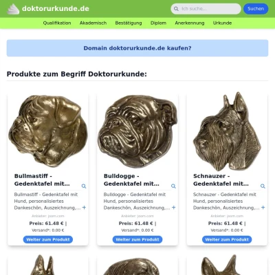 Screenshot doktorurkunde.de