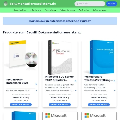 Screenshot dokumentationsassistent.de