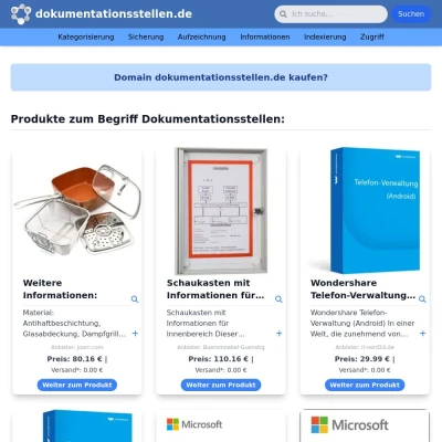 Screenshot dokumentationsstellen.de