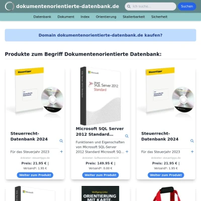 Screenshot dokumentenorientierte-datenbank.de