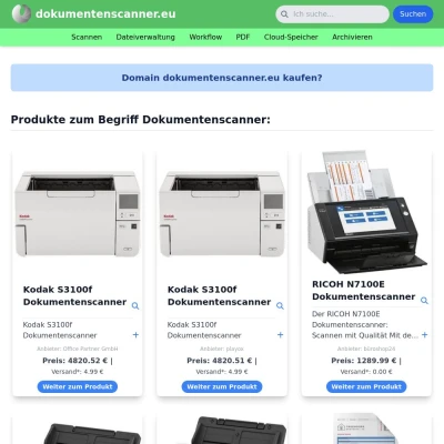 Screenshot dokumentenscanner.eu