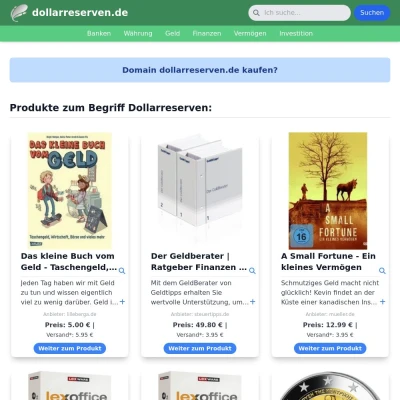 Screenshot dollarreserven.de