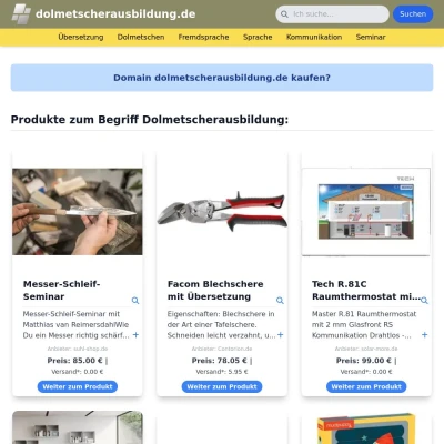 Screenshot dolmetscherausbildung.de