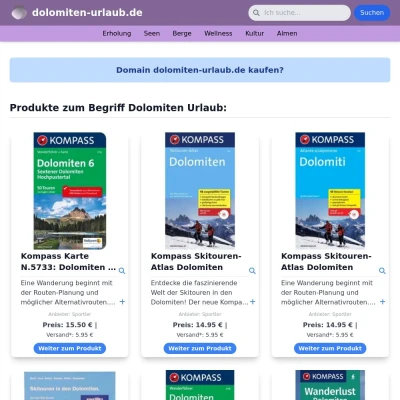 Screenshot dolomiten-urlaub.de
