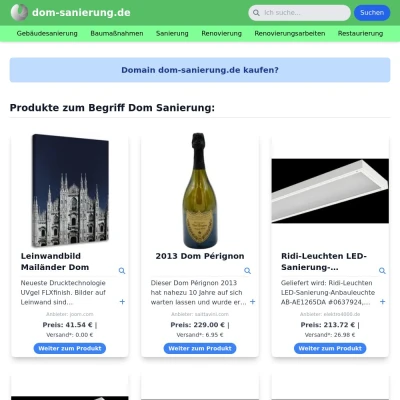 Screenshot dom-sanierung.de