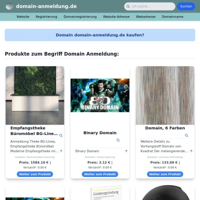 Screenshot domain-anmeldung.de