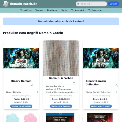 Screenshot domain-catch.de