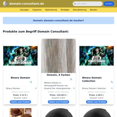 Screenshot domain-consultant.de