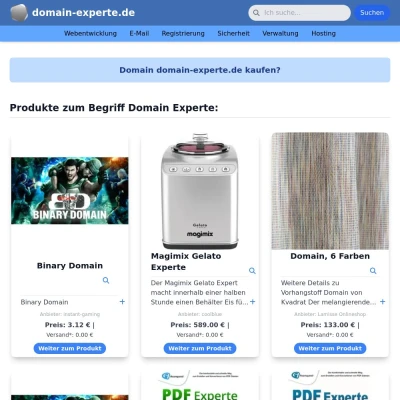 Screenshot domain-experte.de