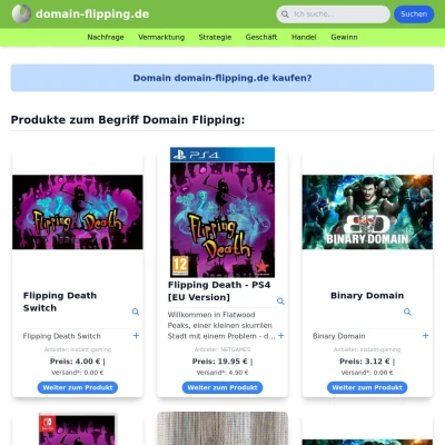 Screenshot domain-flipping.de