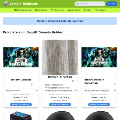 Screenshot domain-holder.de