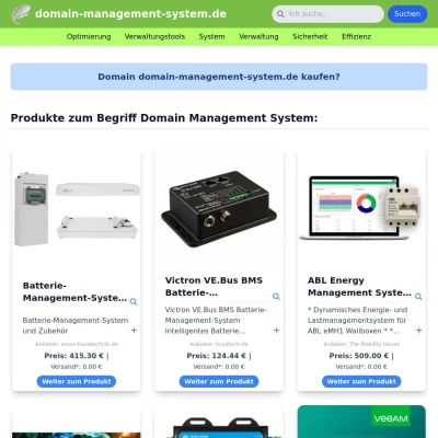 Screenshot domain-management-system.de