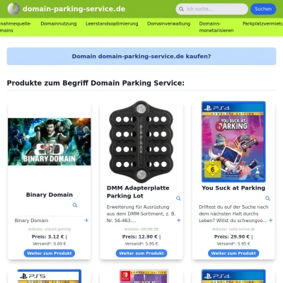 Screenshot domain-parking-service.de