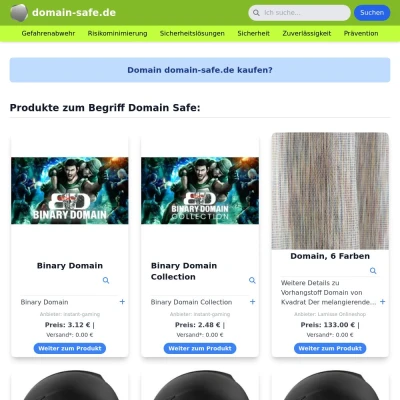 Screenshot domain-safe.de