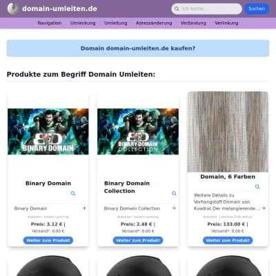 Screenshot domain-umleiten.de