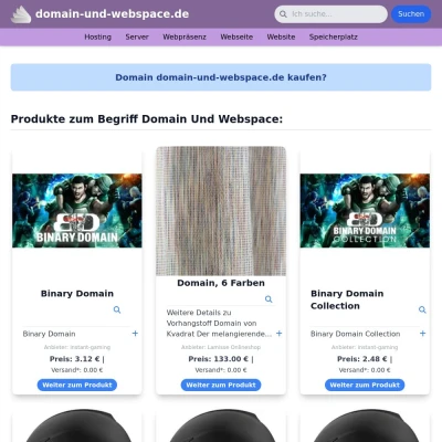 Screenshot domain-und-webspace.de
