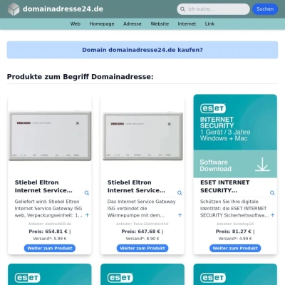 Screenshot domainadresse24.de