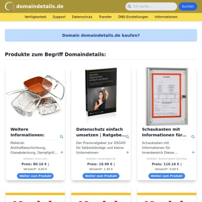 Screenshot domaindetails.de