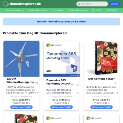 Screenshot domainexplorer.de