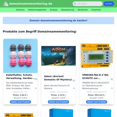 Screenshot domainnamemonitoring.de