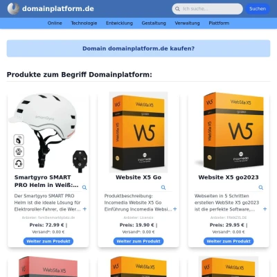 Screenshot domainplatform.de